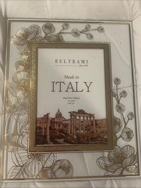 Beltrami Gold tone silver plated Picture Frame - Made in Italy New OPEN BOX-5x7